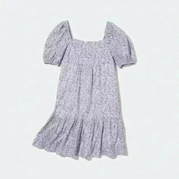Uniqlo Printed Cotton Short Sleeve Mini Dress - Picture 1 of 7